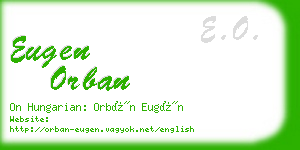 eugen orban business card
